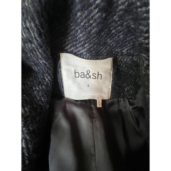 Ba&Sh Women's Coat Size 3 US 10 Gray Double-Breasted Wool Blend Overcoat - Picture 8 of 14